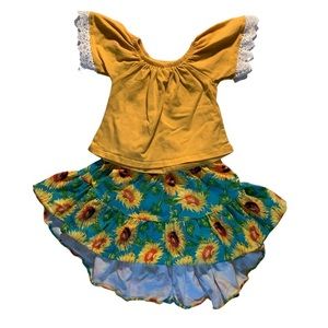 Sunflower skirt set